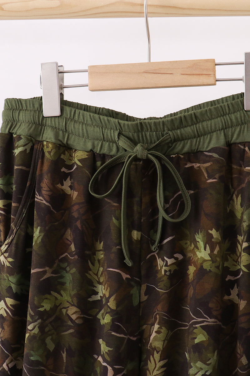 Forest Leaf Camo bamboo dad pants