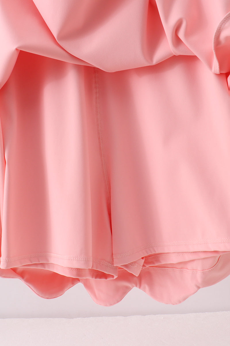 Pink scalloped active mom&me dress