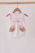 Pink Football Applique Ruffle Bubble