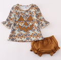 Halloween camouflage applique bloomer set