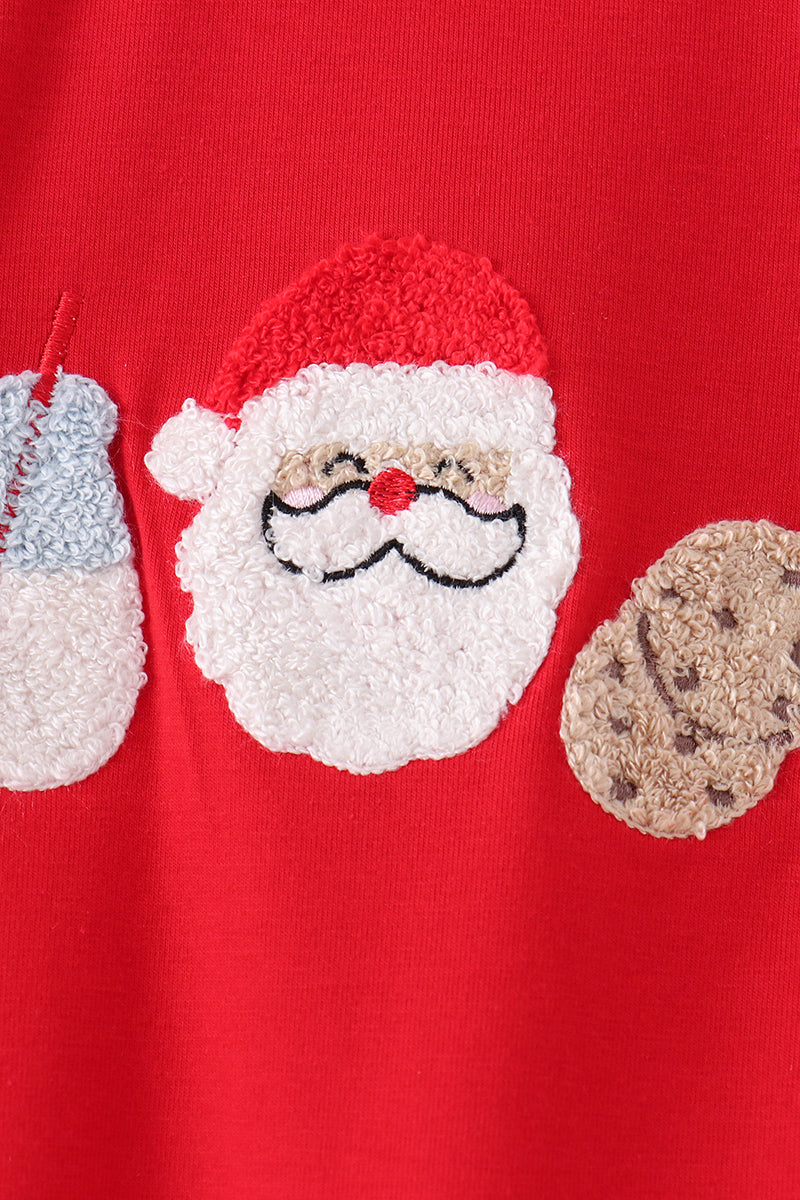 Red Milk Cookies French Knot Romper