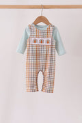 Sage Turkey Embroidery Plaid 2pc set