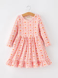 PREORDER Halloween Thanksgiving Pumpkin Bow Pocket Girls Dress
