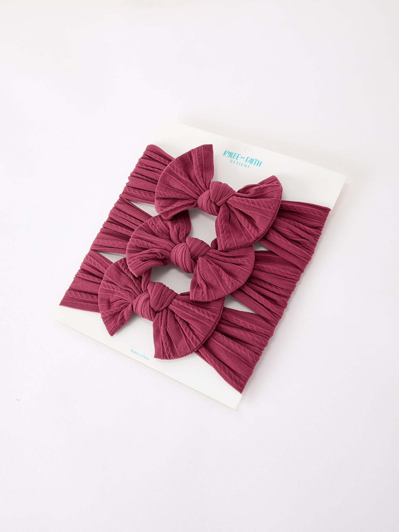 Baby Girl Bow Headband Same Color 3 Piece Set