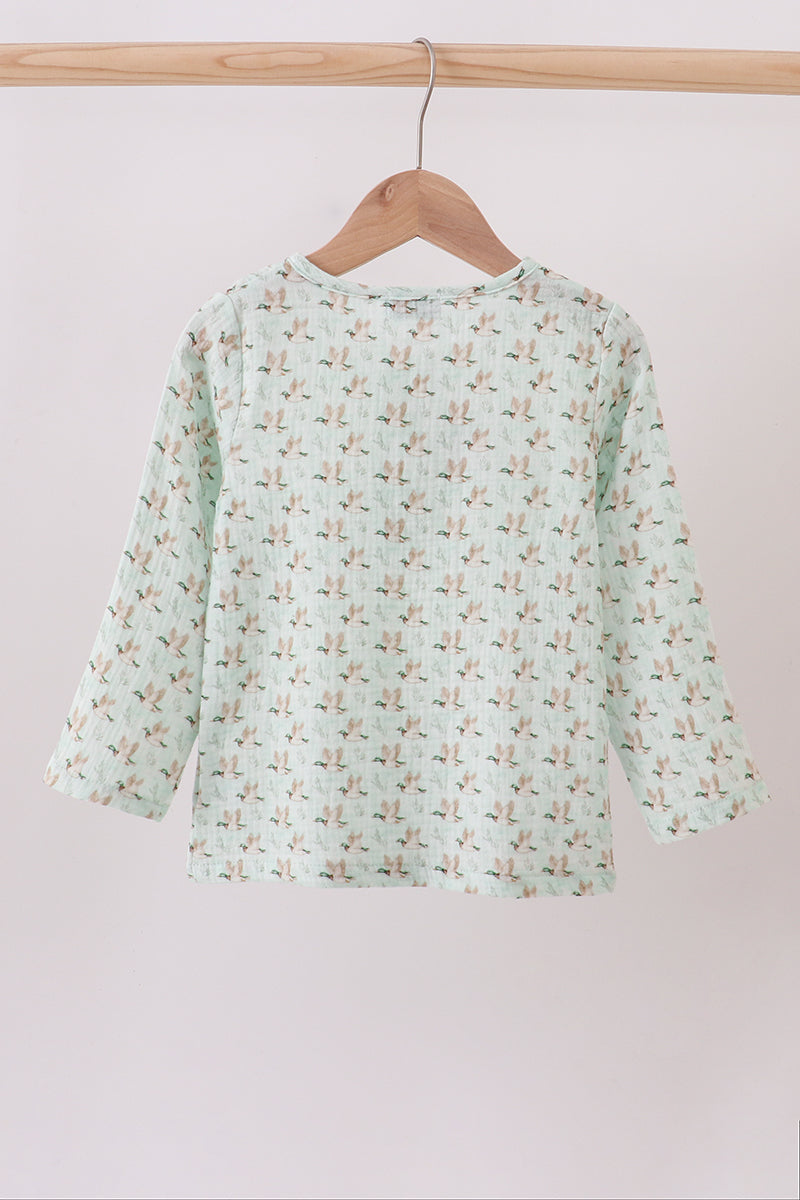 Premium duck print muslin top