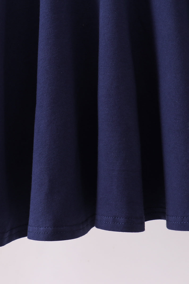 Premium Navy Auburn  tiger applique dress