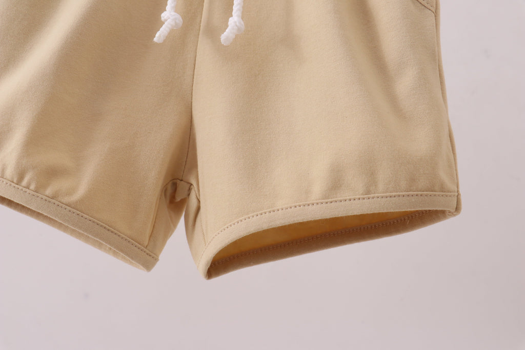 Premium Khaki drawstring shorts