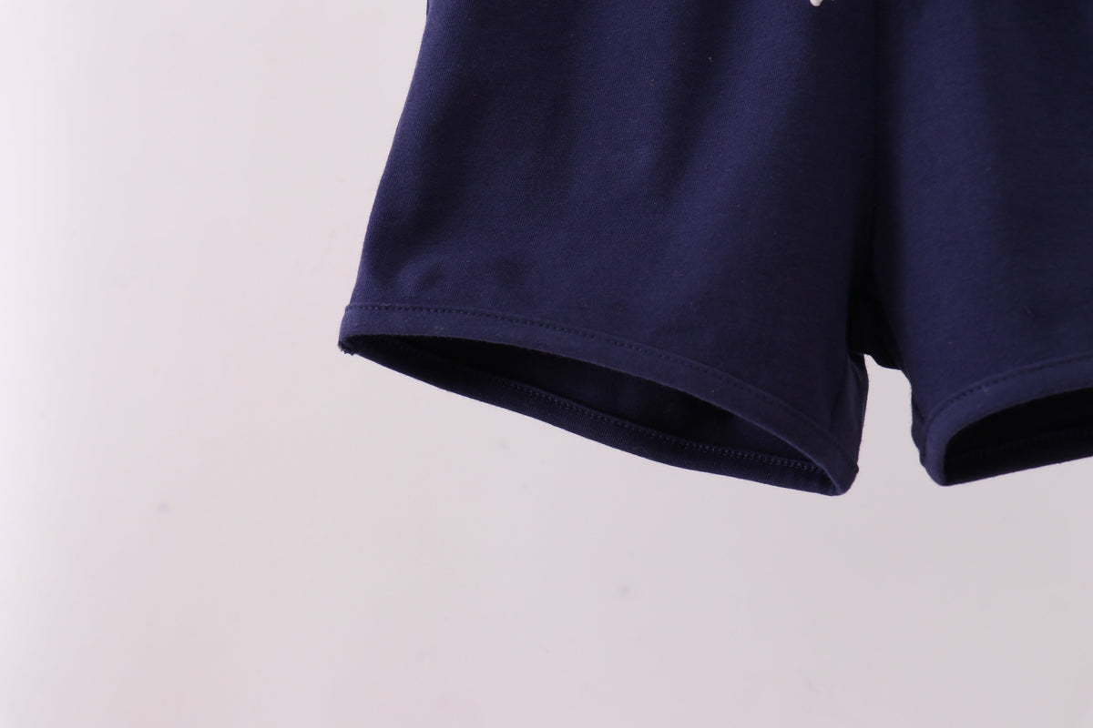 Premium Navy drawstring shorts