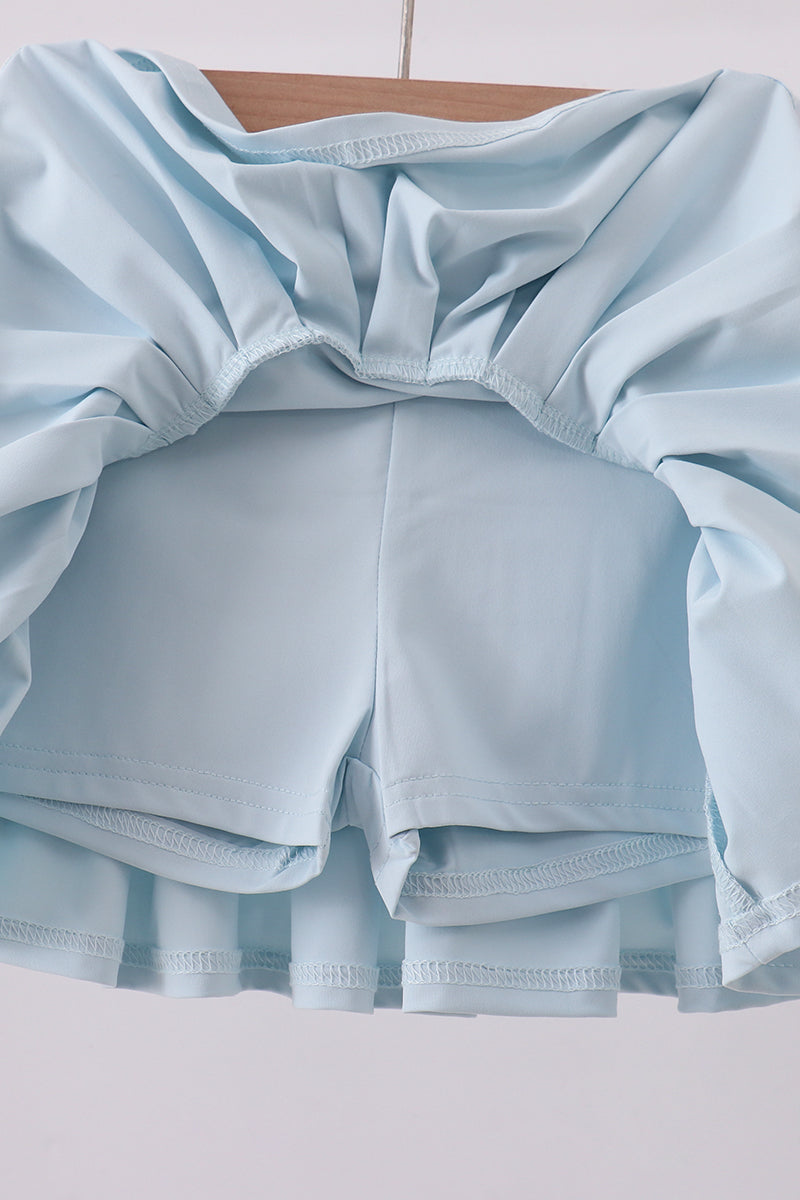 Sky pleated skort