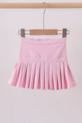 Pink pleated skort