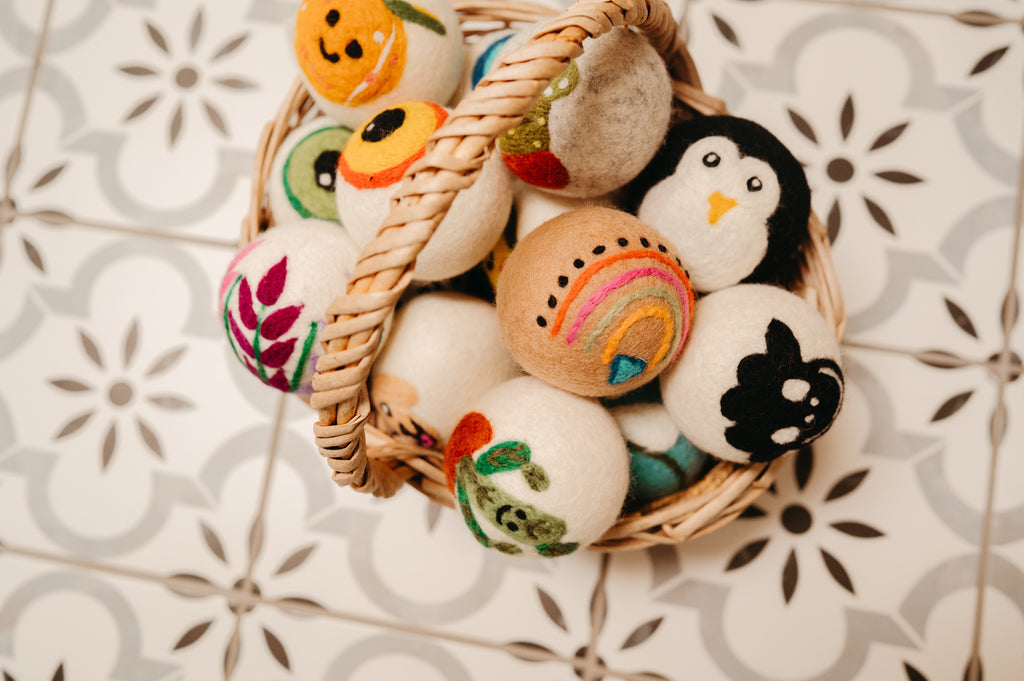 Organic Wool Dryer Balls--Biscuit The Pup