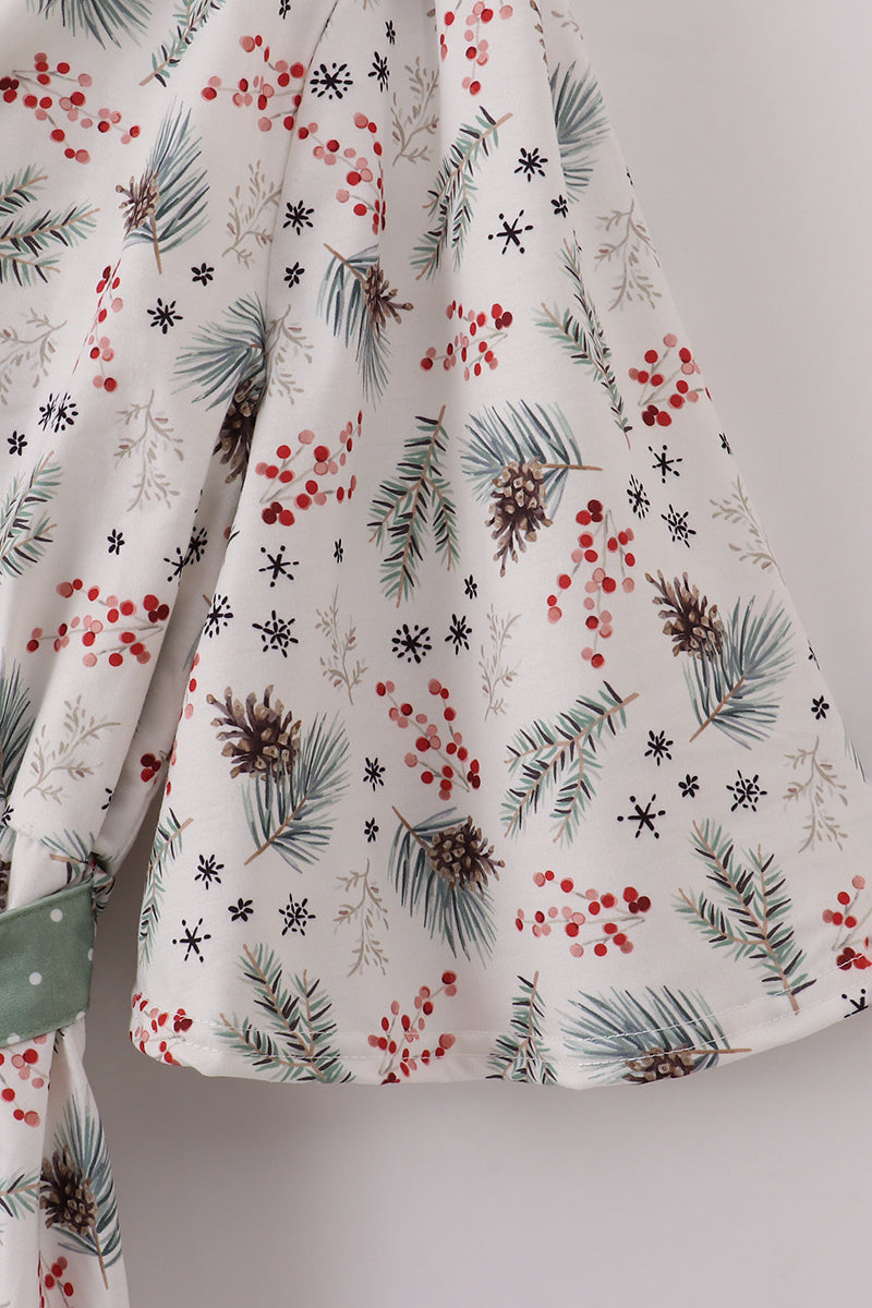 Sage bow tie mom dress