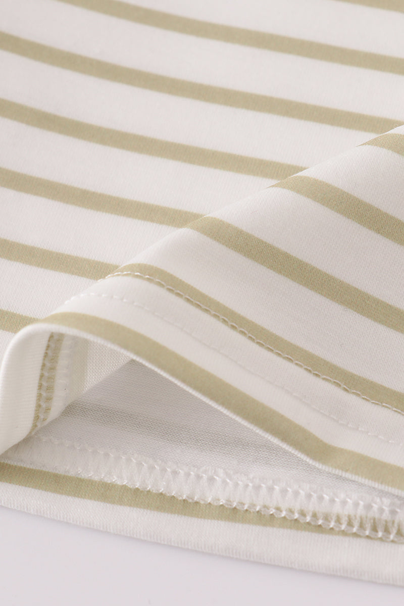 Khaki stripe top