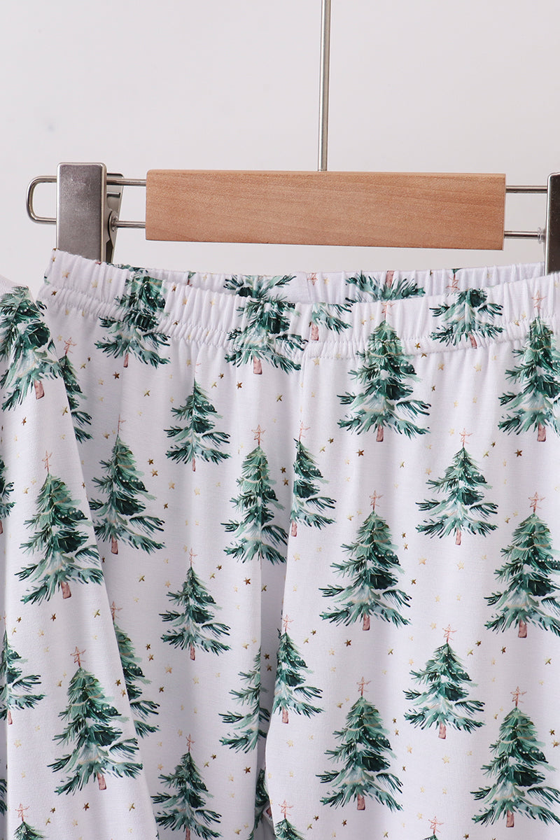 Green christmas tree bamboo mom&me pajama set