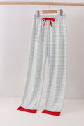 Sage gingham mom pajama pants