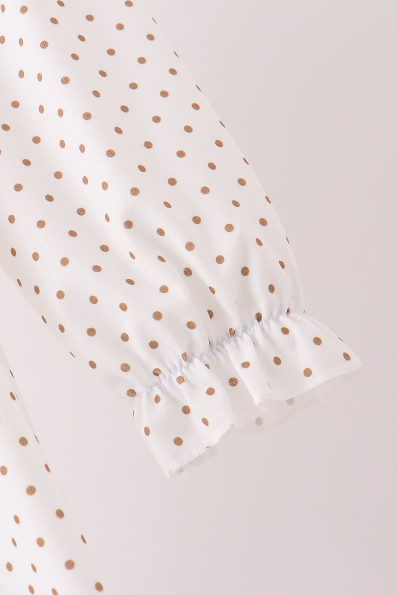 Pink Gingerbread Embroidery Ruffle Dress