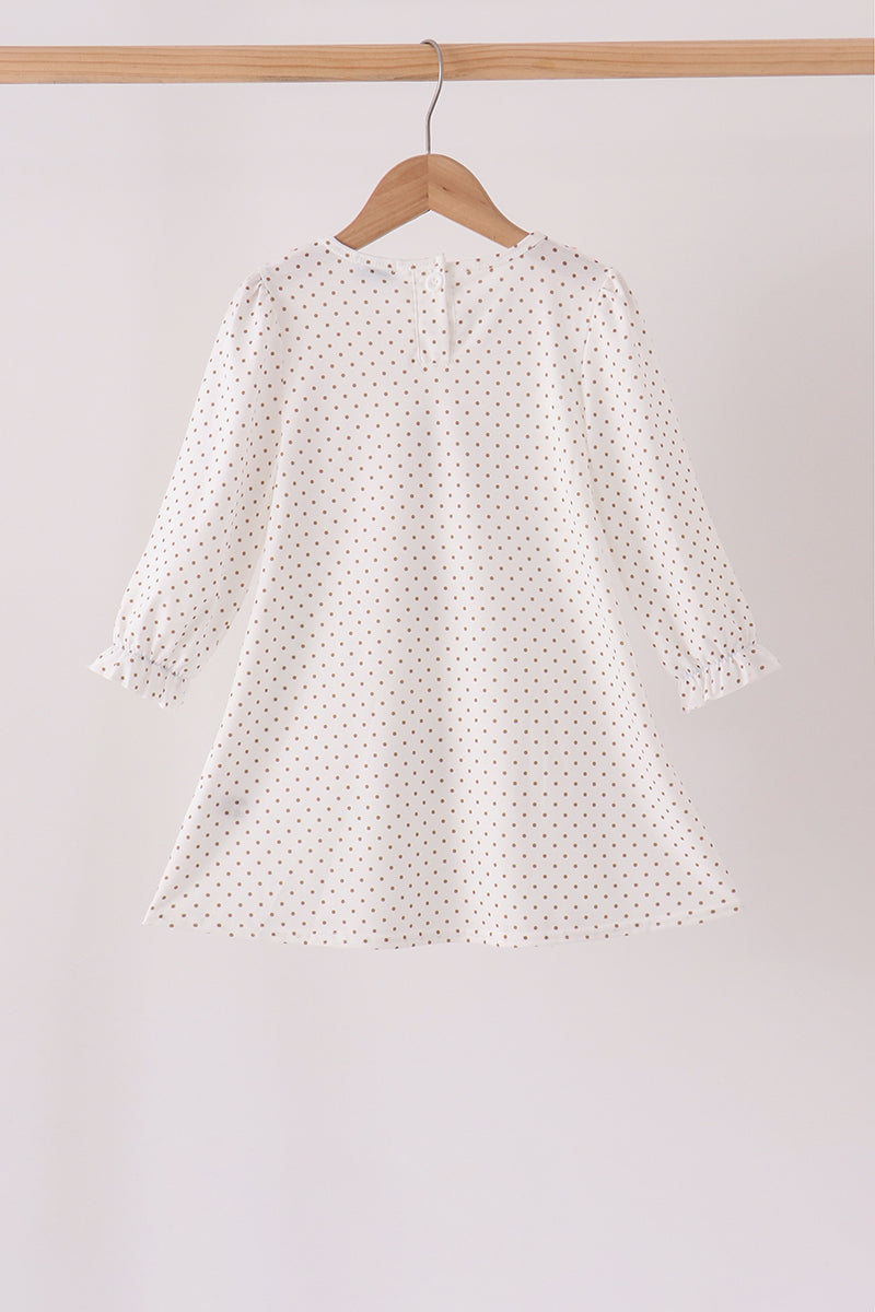 Pink Gingerbread Embroidery Ruffle Dress
