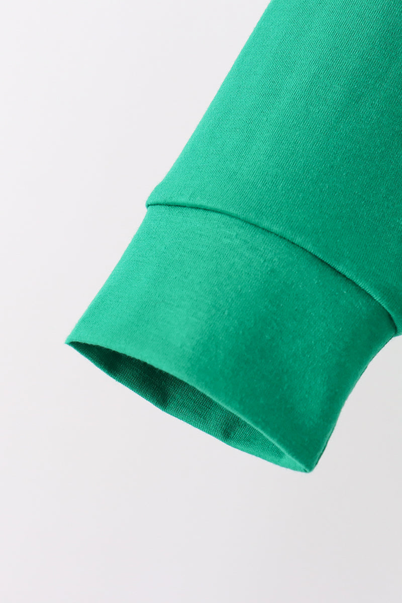 Green Gingerbread Embroidery Gingham Pants Set