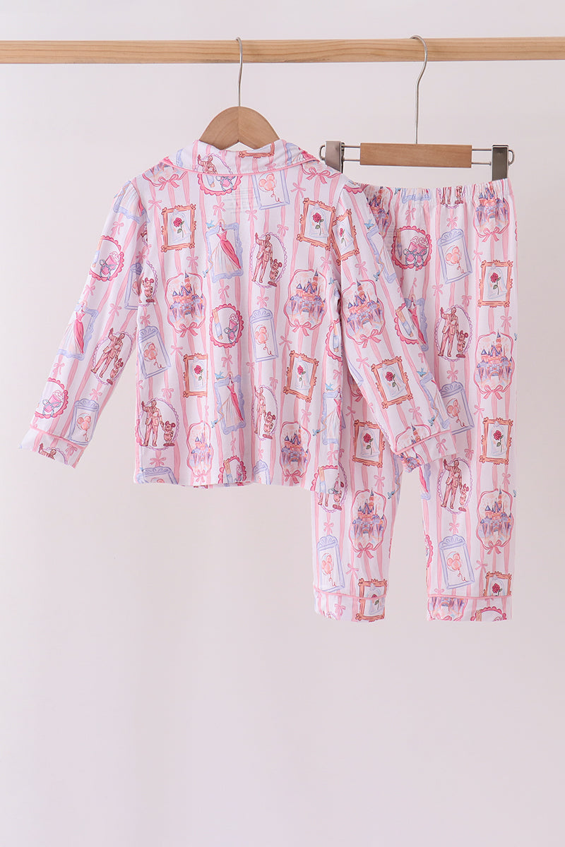 Pink Character Bamboo Pajama Set