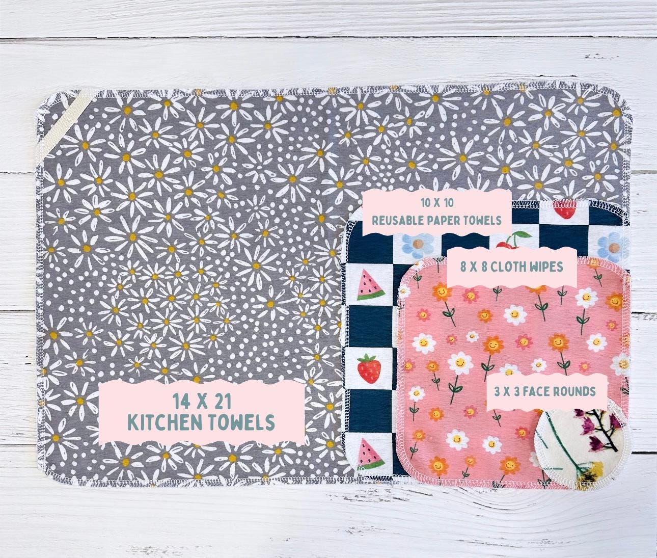 Reusable Paper Towels--Garden Sonnet