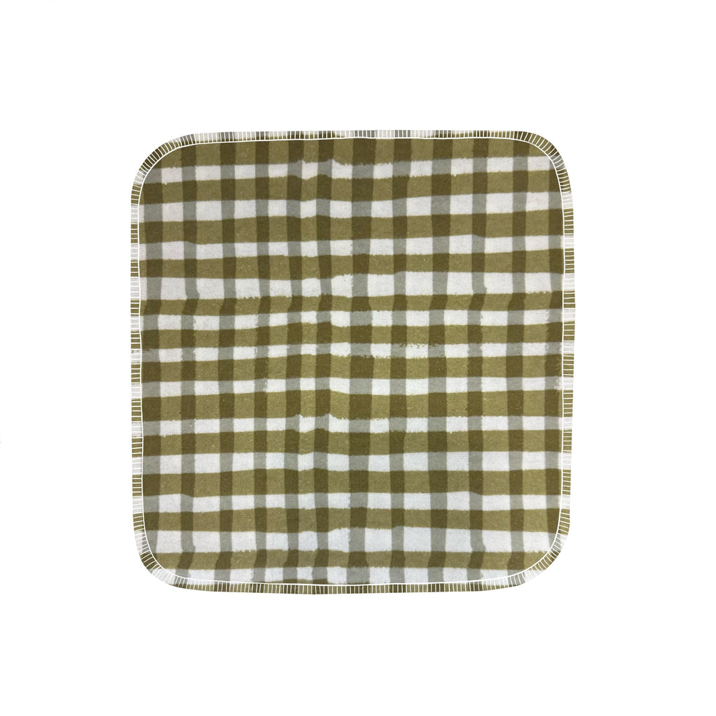 Reusable Paper Towels--Sage Green Gingham