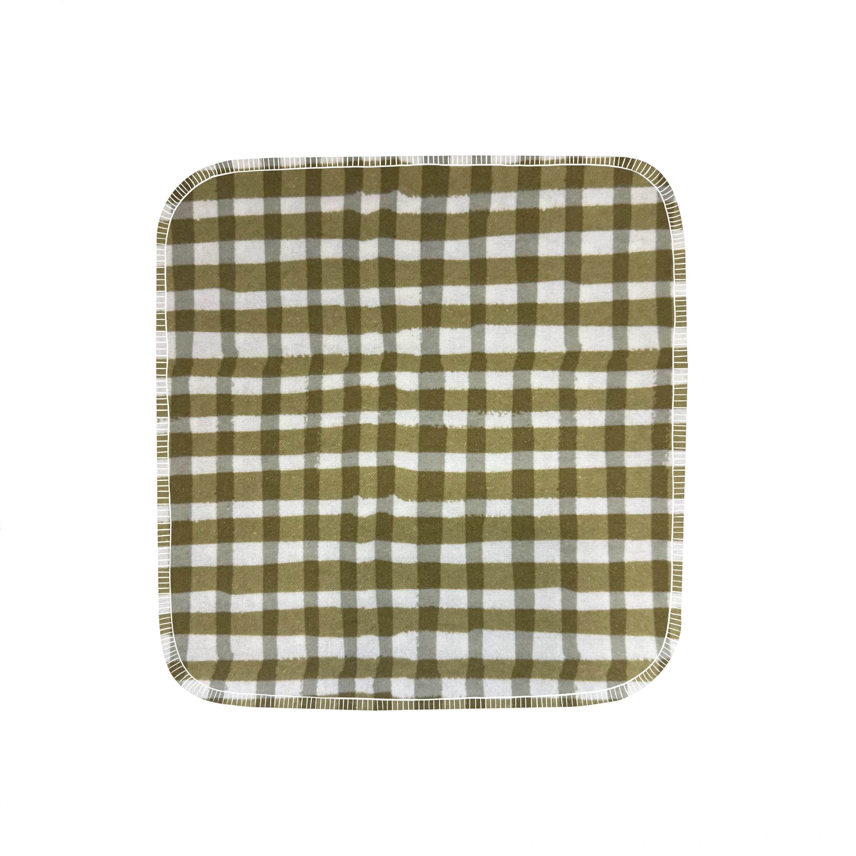 Reusable Paper Towels--Sage Green Gingham