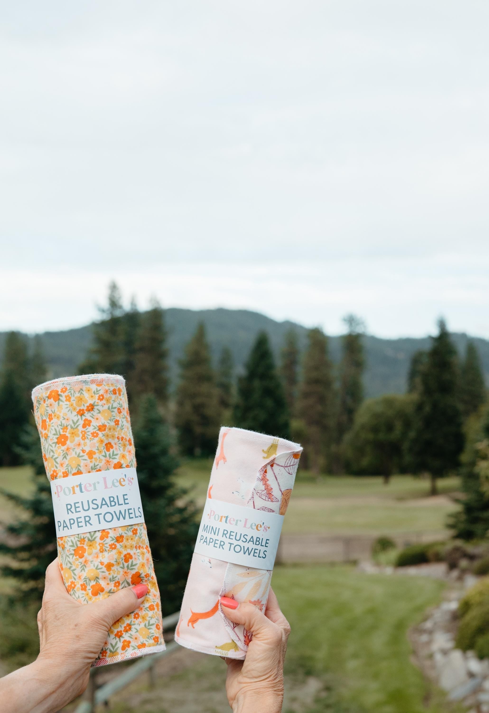 Reusable Paper Towels--Retro Floral Haven