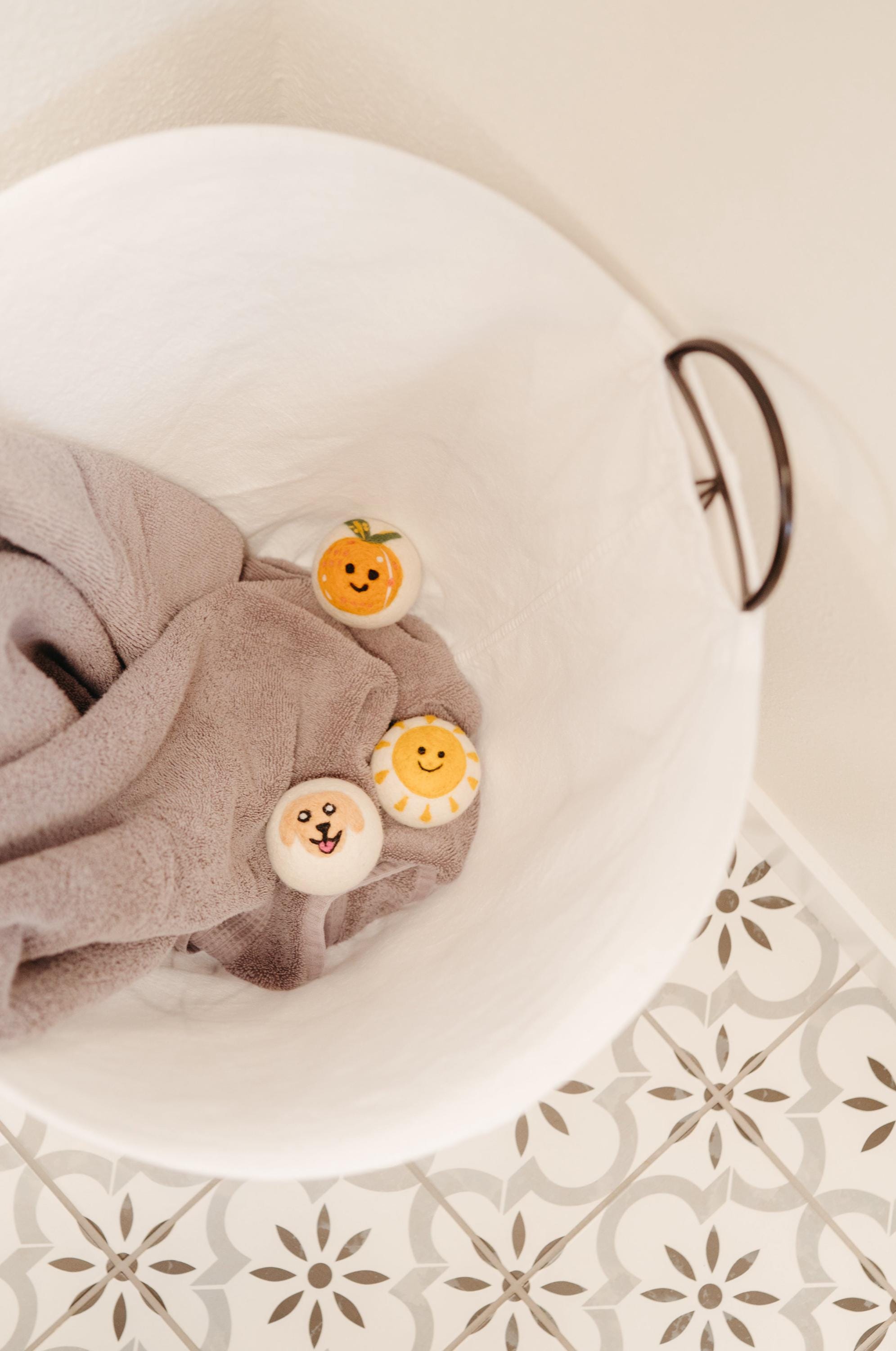 Organic Wool Dryer Balls--Blueberry Buddy