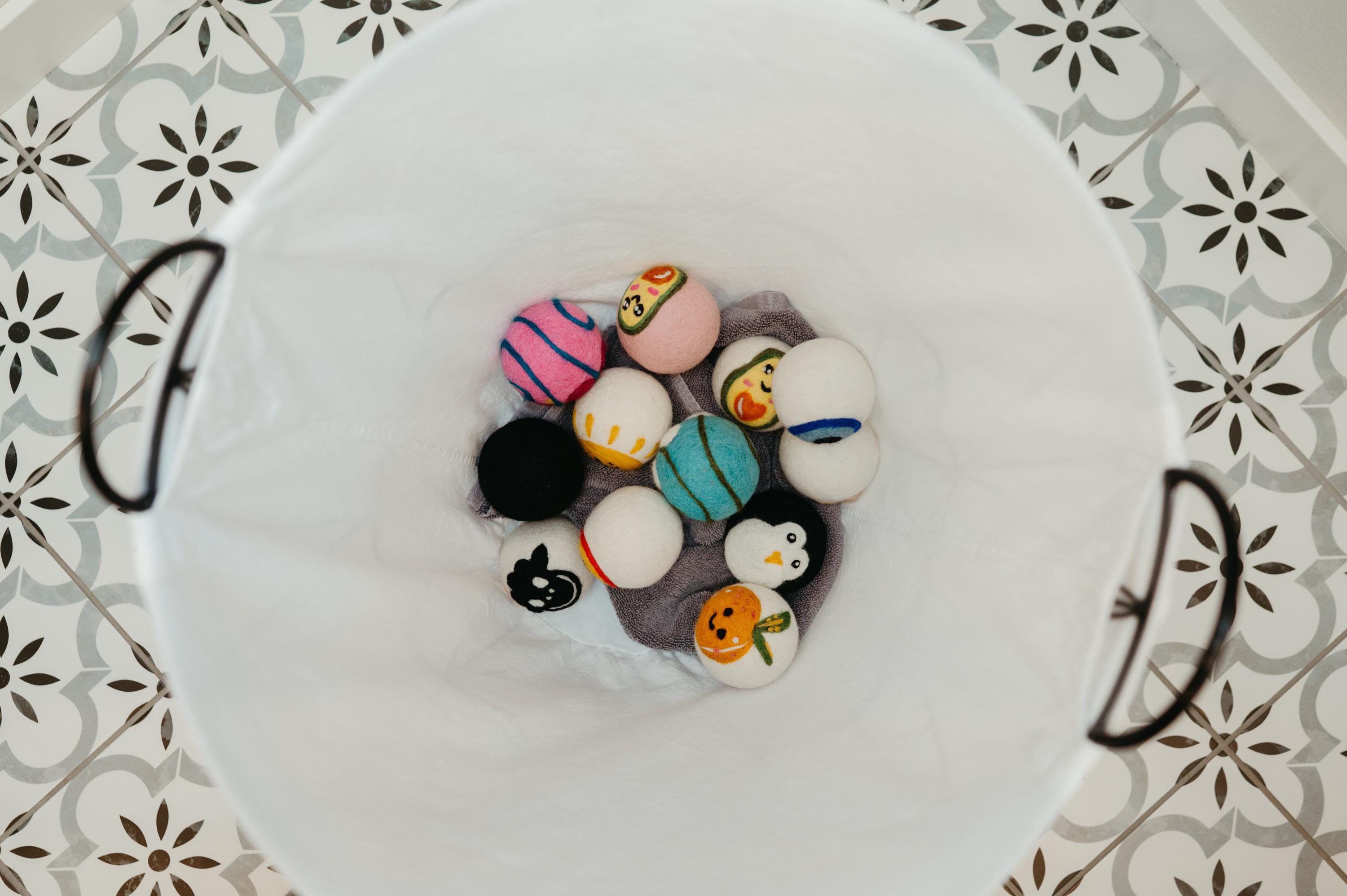 Organic Wool Dryer Balls--Blueberry Buddy