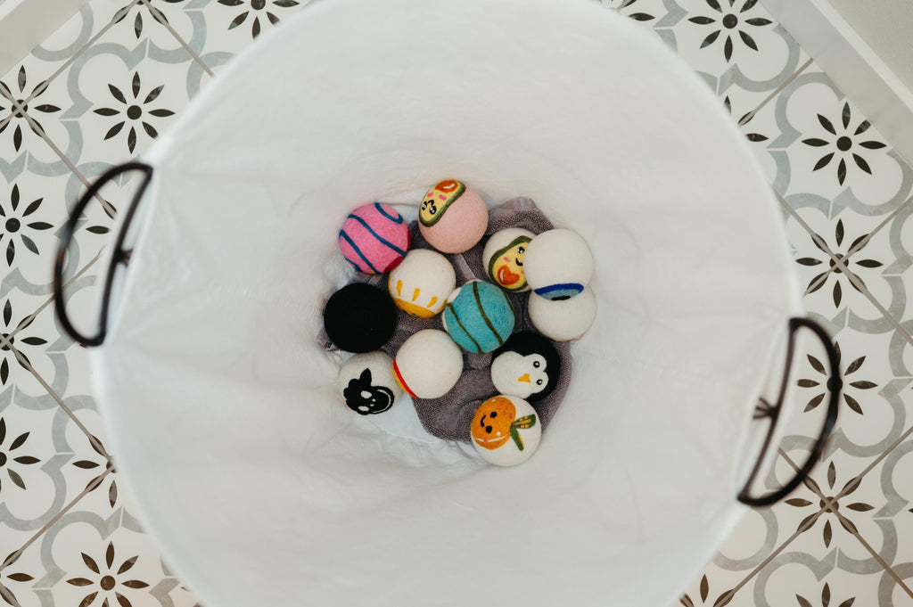 Organic Wool Dryer Balls--Florals